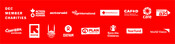 DEC Joint Member logo, featuring all DEC member charity logos - 2 column horizontal red