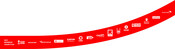 DEC Joint Member logo, featuring all DEC member charity logos - swoosh red