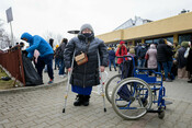 Ukrainians receive aid at Lwowska Reception Centre