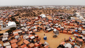 An aeriel view of Kahda IDP camp in Mogadishu