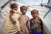 Daughters of Taghreed living in an IDP Camp in Aden